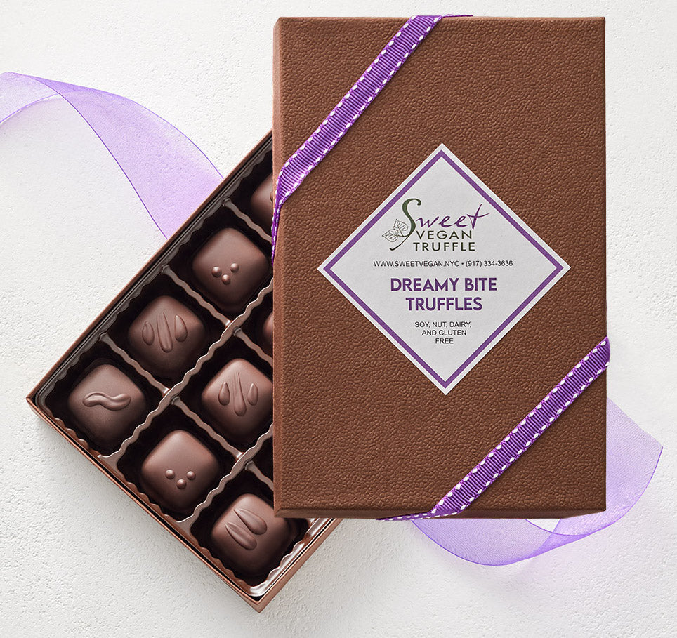 Vegan Dark Chocolate & Nuts Truffles Gift Box, 15 pc box of handmade chocolate II Vegan II sale Gluten Free Gourmet Chocolates (personalizable)