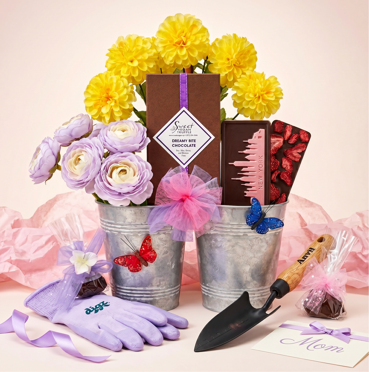 Mother's Day Vegan Chocolate Garden Basket